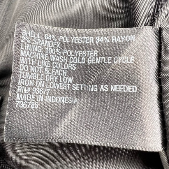 6 Worthington Houndstooth Black & White Lined Pencil Skirt S Small Retro Pinup - Picture 6 of 6